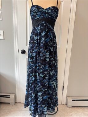 BCBG Maxazria Kai Blue Maxi Dress Gown
